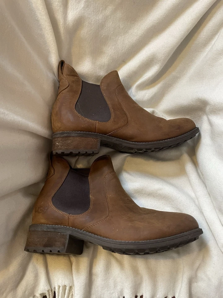 Botines Chelsea UGG Marrón Gamuza, Marrón, Mujer Talla 8.5 Foto 2 de 4