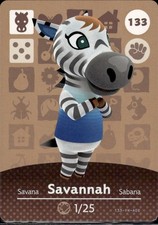 133 Savannah Amiibo Card 133 Series 2 Animal Crossing Nintendo Switch NA Region