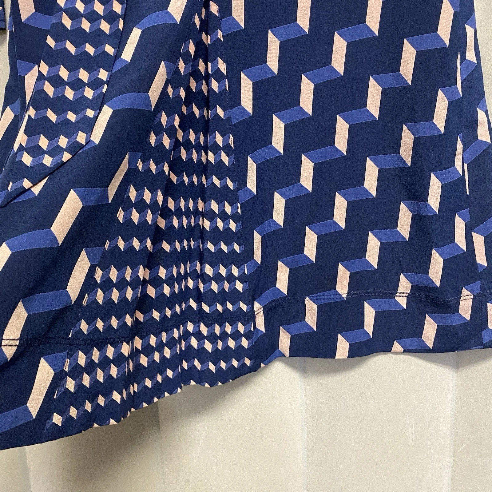 Abito donna Judi Tory Burch taglia 2 100% seta con cintura designer lusso femminile