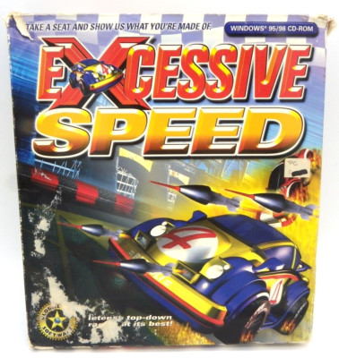 Large Big Box Excessive Speed PC CD-ROM 2000 Racing Video Game Global Star