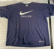 Vintage Nike Soccer Futbol USA Made Distressed Oversized T Shirt Grunge Skate