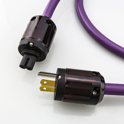 Audiophile US AC HiFi Audio Power Cable 12AWG 7N OCC Figure 8 Mains Power Cord