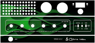Cobra 142 GTL CB Radio Face Plate Graphic Decal Any Design Color