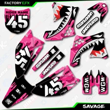 Pink Savage Camo Graphics Kit fits 09-11 Kawasaki KXF450 KX450F  Plate Decal