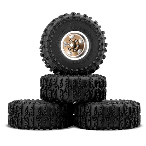 Llantas Beadlock de goma de aluminio de 1,0" neumáticos para 1/18 TRX4M 1/24 axial SCX24 - Imagen 13 de 17