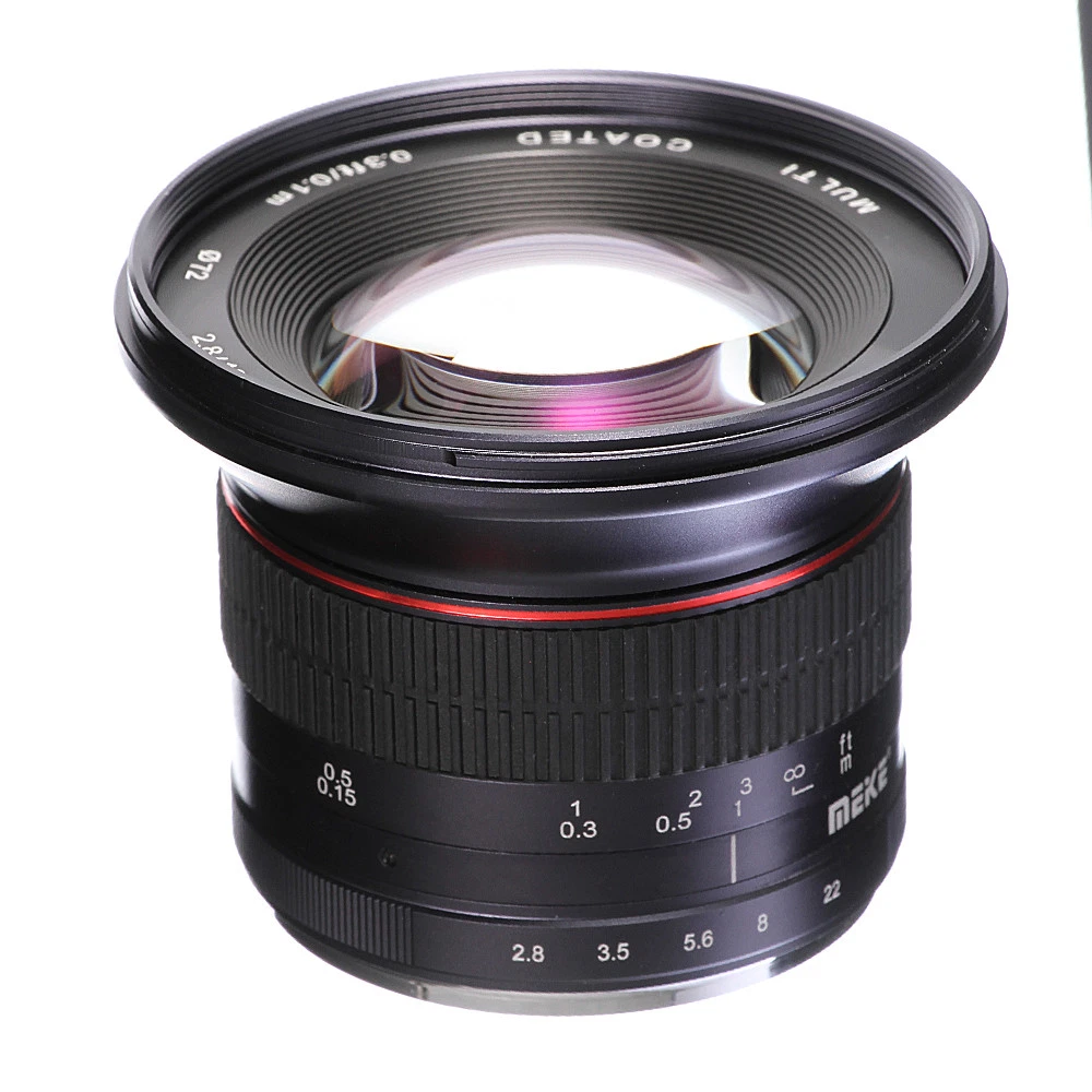 レンズ(単焦点) MEIKE 12mm f2.8 x-mount Meike 12mm F2.8 APS-C Prime Ultra Wide Angle Manual Lens for X/E/EFM/M
