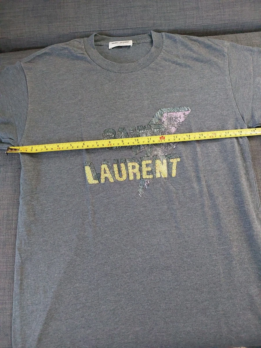 Grey saint laurent t shirt lightning bolt 2025