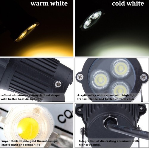 6 Color 9W LED Flood Lights Landscape Garden Yard Flood Spot Light Rod IP65 Lamp - Picture 3 of 14