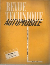REVUE TECHNIQUE AUTOMOBILE 95 RTA 1954 ROVER 75 TRACTEUR SOMECA DA 50 DA50 DA-50