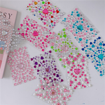 3D Gem Face Sticker Simulation Crystal Diamond DIY Three-dimensional Decoration