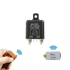 Remote 12V Motorcycle Battery Disconnect Relay Isolator Main Power Cut Switch 1x