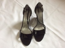 Kelly & Katie black patent wedge  sandals 