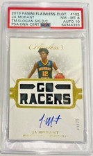 2019 Ja Morant Flawless Auto RC /25 Team Logo GO RACERS PSA 8