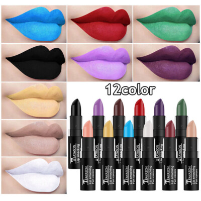 Langhaltend Matt Lip Gloss Lippen Make-Up Wasserfest Nude Lippenstift Black Gr  