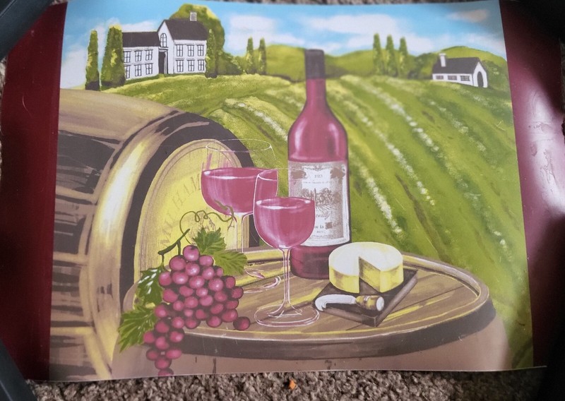 NEW NAPPARON PLACEMAT 11X14 INCHES - CHEESE AND WINE COUNTRYSIDE