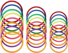24Pcs Plastic Ring Toss Game Set Rings for Kids Outdoor 24 Pcs 
