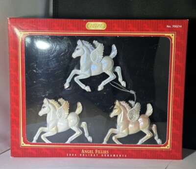 Breyer Christmas Angel Fillies Holiday Horse Ornaments 2004 #700214 NIB