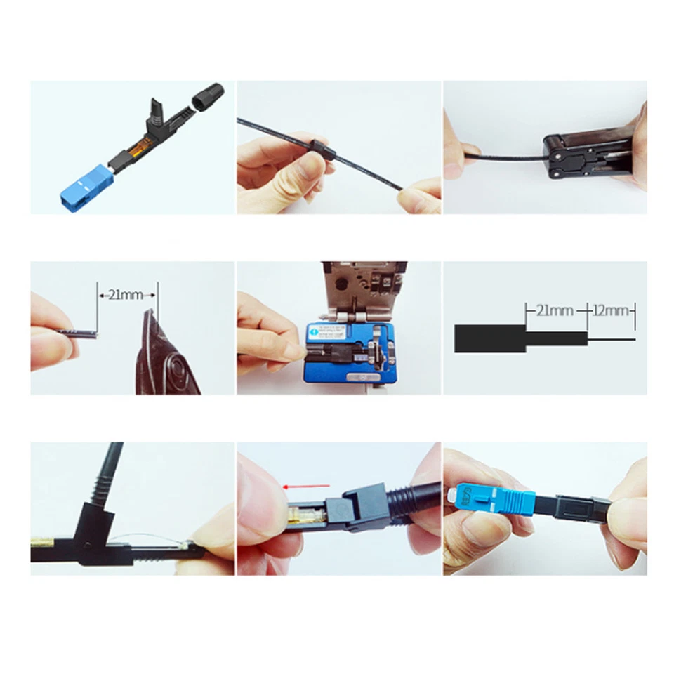 100pcs Fiber Optic Quick Cold Connector FTTH SC UPC Single Mode Wholesale - Image 4 of 4