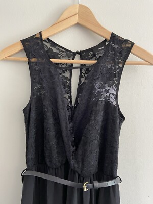 NWT ASOS Maternity Dress Belted Lace Bodice Black Size 2 New | eBay