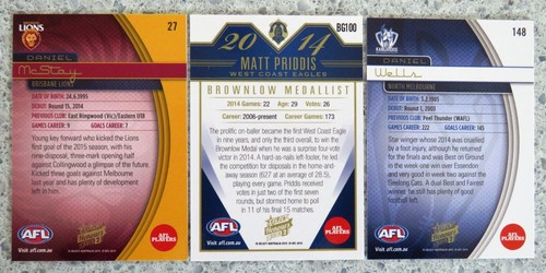 AFL PROMO Cards Through the Years from 1996: PICK-A-PLAYER (from drop-down list) - Picture 65 of 69