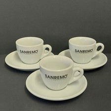 Macchina da caffè promozionale Sanremo tazze espresso + piattini X3 Vgc