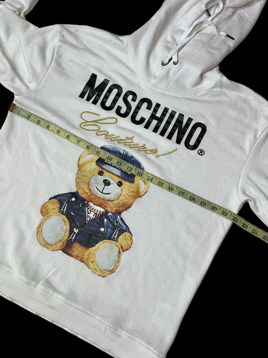 MOSCHINO MILANO COUTURE TEDDY BEAR HOODIES/size L(22
