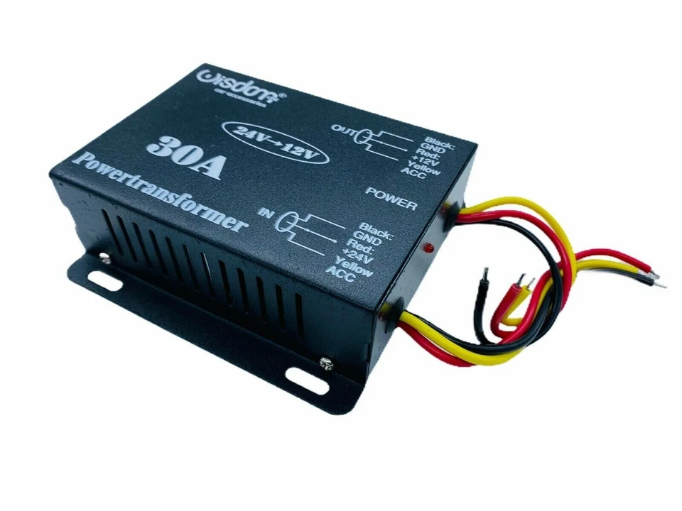 WISDOM PARTENOPEA UTENSILI Inverter Convertitore per Auto barca camion camper da 30A AMP DC da 24V a 12V