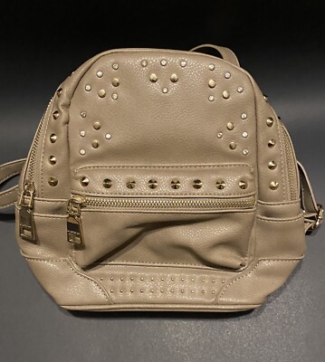 Studded Tan Backpack MCM Tan Visetos Coated Canvas and Leather Mini Studded Stark  main image 2