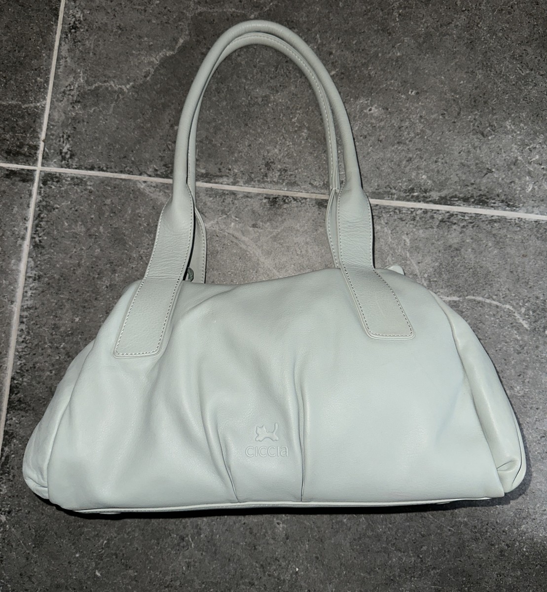 Ciccia Leather Dangle Bow Ball Shoulder Bag Handbag UK - Main Image