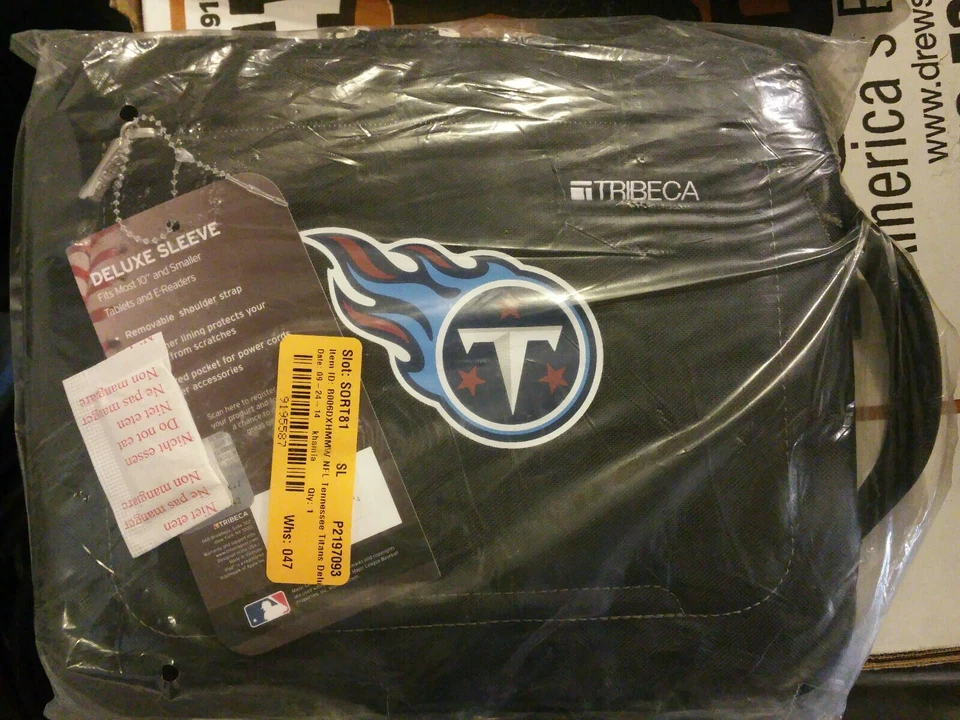 Tennessee Titans Deluxe Sleeve for iPad & Most Tablets Up to 10" - Black NEW - Image 2 of 2