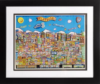 Al Schreiber, Flatbush, 3-D Offset Lithograph, signed and numbered in pencil