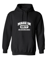 Made in Nineteen Seventy Seven Graphics Novelty Sarcastic Humor Men's Hoodies