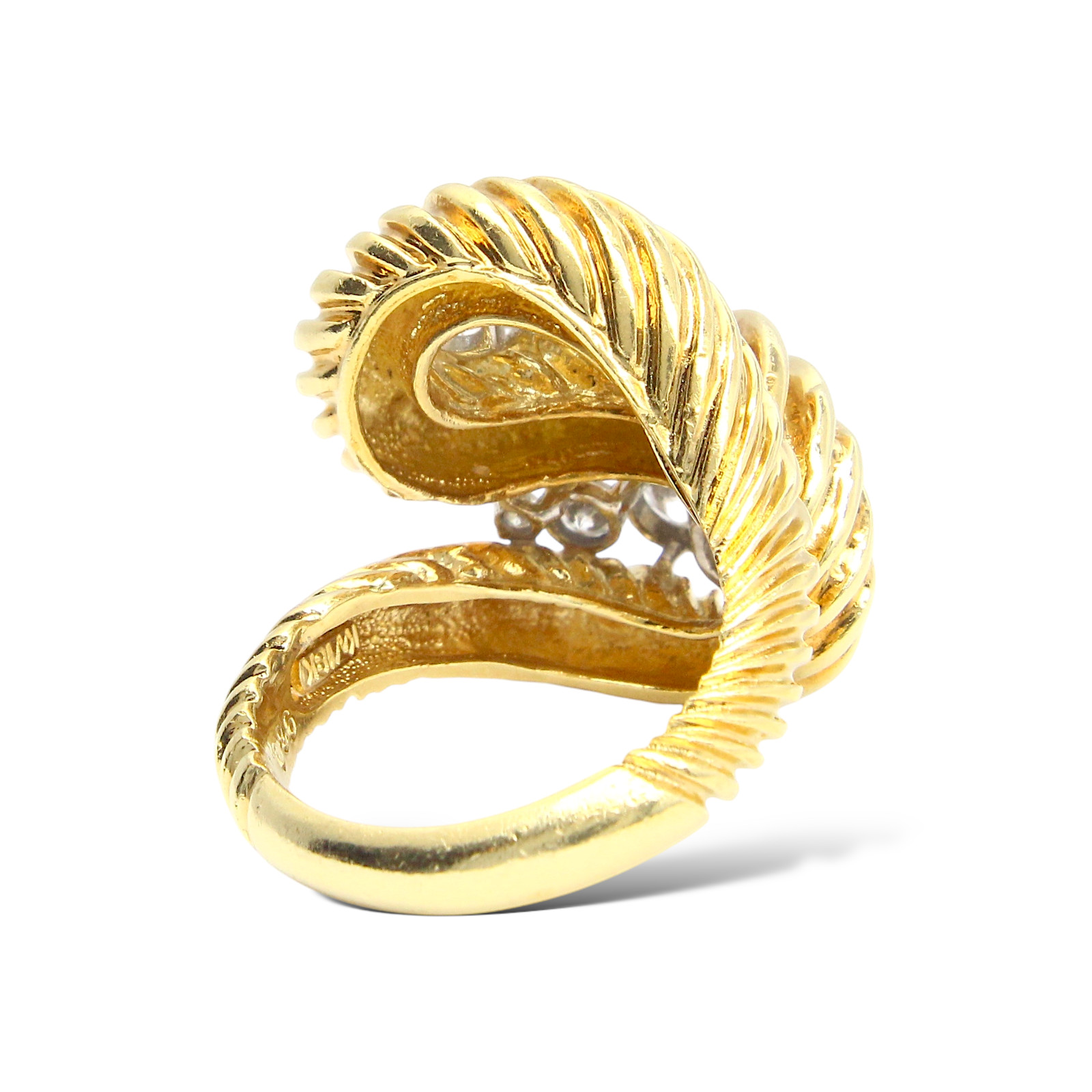 KURT WAYNE Bypass Shrimp Gold Diamond 1.65ct Ribb… - image 6