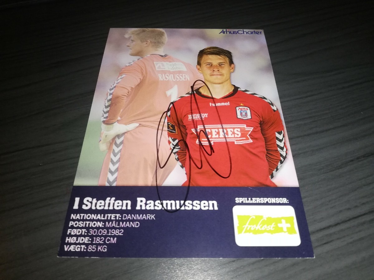 Steffen Rasmussen hand Signed Aarhus GF autograph card | eBay UK