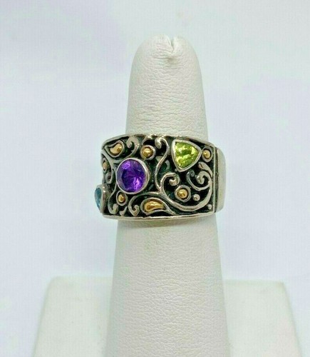 Samuel B. Behnam BJC SS/18K Multistone Band Ring