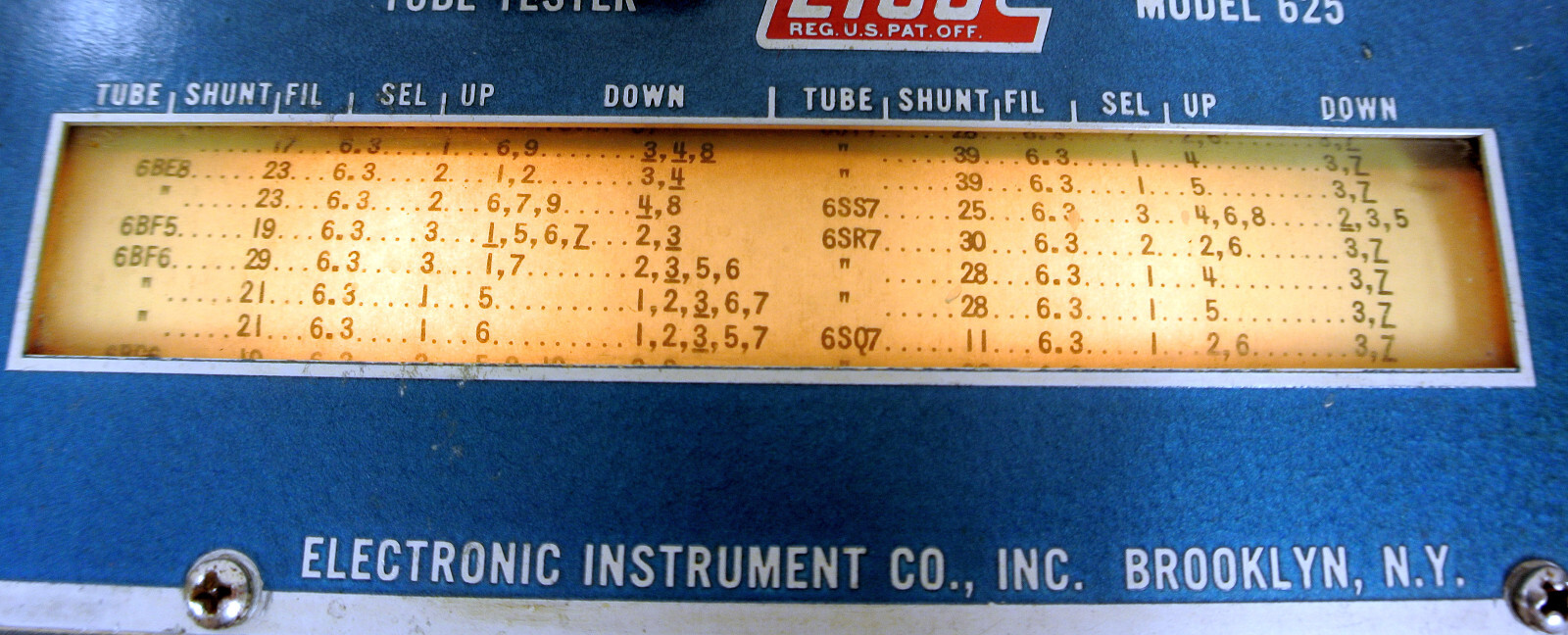 Eico Model 625 Vacuum Tube Tester Vintage eBay