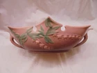 Vintage/Antique ROSEVILLE POTTERY BLEEDING HEART CONSOLE BOWL #384-14-17" Flaws