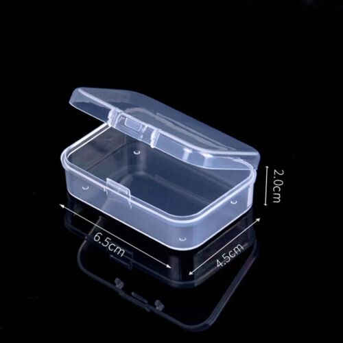 Bulk Mini Square Clear Plastic Small Box Jewelry Storage Container Beads Case AU - Picture 2 of 7
