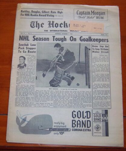 The Hockey News December 1 1962  Don Simmons - Picture 1 of 1