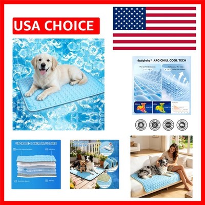 Dog Cooling Mat, Upgraded Arc-Chill Cooling Mat for Dogs Q-Max 0.4, Washable ...