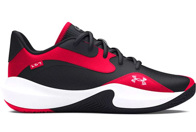 Under Armour Lockdown 7 Low Shoes Mens Black Bed Basketball 3027646 600
