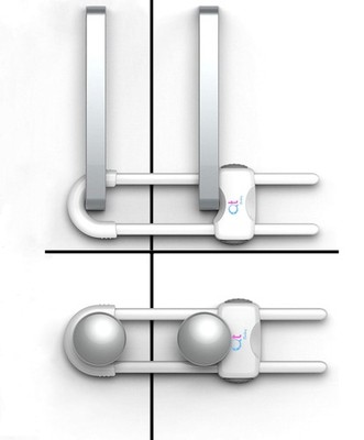 QT BABY  Pack of 12  Baby Proofing Cabinet Locks Adjustable U Shaped Baby Saf...