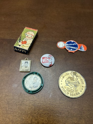#ad #ad 1950s Oddball Baseball Lot Carl Furillo Bob Hope Charms Pins And More VINTAGE $34.99