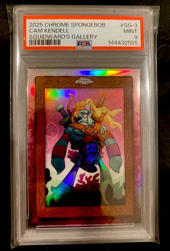 2025 TOPPS CHROME SPONGEBOB SQUIDWARD’S GALLERY KENDELL PSA 9