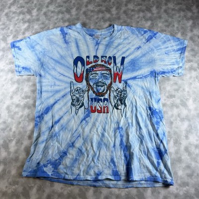 Post Malone Old Row Blue Tie Dye L T-Shirt Rap Hip Hop Pop R&B Country Music