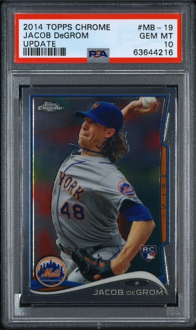 Jacob deGrom ROOKIE 2014 Topps Chrome Update -PSA 10- #MB-19 (RC) Mets CHROME