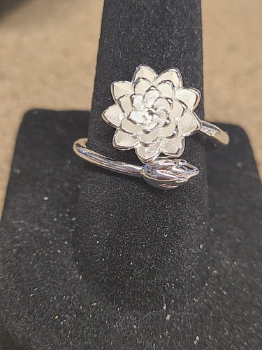 Sterling Silver Lotus Flower Ring