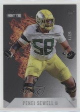 2021 Wild Card MATTE Rookie Heat White - Orange Flames 4/125 Penei Sewell RC 1u6. rookie card picture