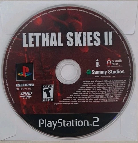 Lethal Skies II (Sony PlayStation 2, 2003) PS2 - Disc Only