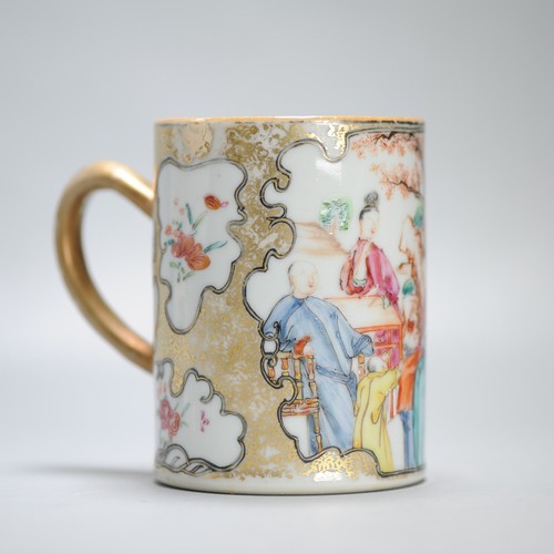 Antique 1740-1760 Chinese Porcelain Tankard China Figural Rose Qianlong Period - Picture 1 of 1